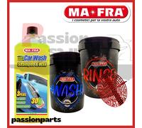 MAFRA KIT LAVAGGIO SHAMPOO E CERA 1LT CON SECCHI LAVAGGI E GRIGLIA ANTI-DETRITI
