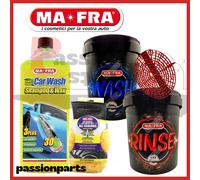 MAFRA KIT PULIZIA LAVAGGIO SHAMPOO E CERA 1LT GUANTO MICROLANA SECCHI E GRIGLIA