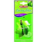 Ma-Fra, Lucky Star Green Apple, Profumatore per Interni Auto e Piccoli Ambienti, Fragranza alla Mela Verde, Design Innovativo, Fragranza Regolabile e Duratura, Facile da Appendere, 1 Unità
