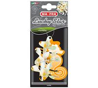 MAFRA, Lucky Star Vanilla, Profumatore per Interni Auto e Piccoli Ambienti, Fragranza alla Vaniglia, Design Innovativo, Fragranza Regolabile e Duratura, Facile da Appendere, 1 Unità