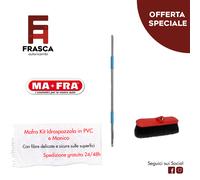 Mafra Manico e Idrospazzola in PVC con Attacco Filettato Spazzola Scopa Lavaggio