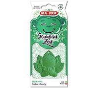 MA-FRA, Scimpanzen Green Power, Profumatore Auto in Gomma Profumata, Scimmietta in Meditazione su Fiore di Loto, Ispirato alla Filosofia Zen, Fragranze Fresche di Limone Verde e Bergamotto, 1 pezzo