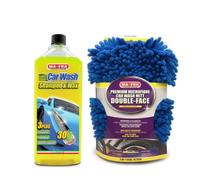 MAFRA SHAMPOO CERA CAR WASH E GUANTO DOUBLE FACE LAVAGGIO MICROFIBRA AUTO MOTO