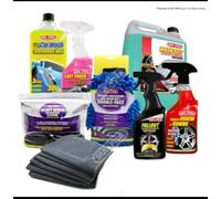 MaFra Starter Kit Lavaggio Auto 7 Prodotti Car Wash Cerchi Cera Panni Shampoo