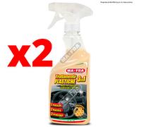 MAFRA x2 TRATTAMENTO 3IN1 PLASTICHE AUTO LUCIDA PROTEGGE RAVVIVA INTERNI 500ML