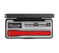 Mag-Lite SP22037F - Torcia mini, multimode, LED ad alta prestazione, 17 cm, 2 batterie AA e custodia incluse, colore: Rosso