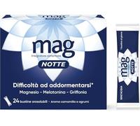 Mag Notte Melatonina per Dormire per Adulti, 24 Bustine Monodose