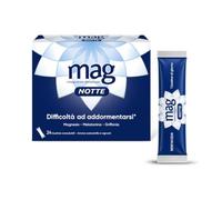 Mag Notte Melatonina per Dormire per Adulti, 24 Bustine Monodose | Con Magnesio, Griffonia, L-Triptofano, Favorisce il Sonno, Riduce i Disturbi Notturni, Senza Glutine, Aroma Camomilla Agrumi