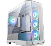 MAG PANO M100R PZ White-AMZ - Case per PC da gioco Mid-Tower Premium - Pannello laterale in vetro temperato - Ventole ARGB da 120 mm - Supporto per raffreddamento a liquido radiatore fino a 360 mm