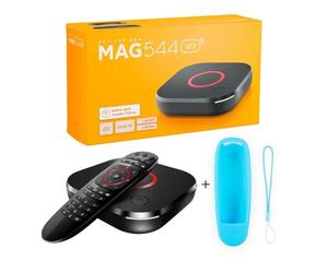 MAG544W3 Linux TV Set-Top Box 4K HDR Streaming Media Player, supporto 4K e HEVC, Dolby Digital Plus, Wi-Fi 5G integrato, 1 GB di RAM DDR4, 4 GB di memoria flash bonus custodia in silicone