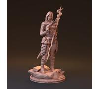 Maga Con Armatura Miniatura Chierica Guerriera Figura Per TTRPG Come D&D 5E