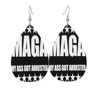 Maga il mio culo è stato arrestato Orecchini in pelle, decorazione per abbigliamento, adatti per feste di festival, vacanze e vita quotidiana