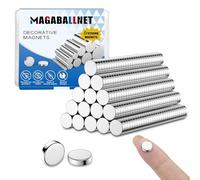 MAGABALLNET Magneti al neodimio, 80 pezzi, 10 x 2 mm, per lavagna magnetica, bacheca, frigorifero, stampante 3D