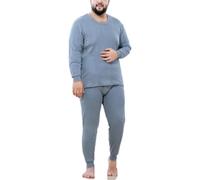 MAGAUSVZVK Completo Intimo Termico da Uomo, Strato di Base Termico Invernale,Vita Alta, Top e Pantaloni Aderenti Senza Cuciture(Hellgrau,8XL)