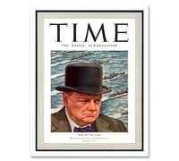 Magazine War 1941 Winston Churchill 'Man Of The Year' Time Art Print Framed Poster Wall Decor 12X16 Inch Copertina di Magazine Guerra Chiesa Manifesto Parete