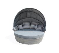 Magazzini Cosma S.P.A. CONCHIGLIONE BRASILE CON CUSCINI IN WICKER, GRIGIO CONCHIGLIONE BRASILE CON CUSCINI IN WICKER, GRIGIO