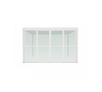 Magazzini Cosma S.P.A. Laterale policarbonato per pergola bioclimatica, lato da 4 m, bianco Laterale policarbonato per pergola bioclimatica, lato da 4 m, bianco