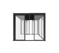 Magazzini Cosma S.P.A. Laterale scorrevole con vetro per pergola bioclimatica, lato da 3 mt, antracite Laterale scorrevole con vetro per pergola bioclimatica, lato da 3 mt, antracite