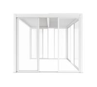 Magazzini Cosma S.P.A. Laterale scorrevole con vetro per pergola bioclimatica, lato da 3 mt, bianco Laterale scorrevole con vetro per pergola bioclimatica, lato da 3 mt, bianco