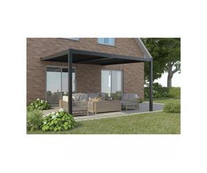Magazzini Cosma S.P.A. Pergola bioclimatica grigio scuro 4x4, addossata Pergola bioclimatica grigio scuro 4x4, addossata