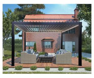 Magazzini Cosma S.P.A. Pergola bioclimatica motorizzata antracite con led, 3x4 Pergola bioclimatica motorizzata antracite con led, 3x4