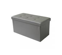 Magazzini Cosma S.P.A. POUF CONTENITORE RETTANGOLARE IN ECOPELLE Grigio POUF CONTENITORE RETTANGOLARE IN ECOPELLE Grigio