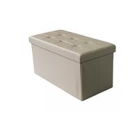 Magazzini Cosma S.P.A. POUF CONTENITORE RETTANGOLARE IN ECOPELLE Naturale POUF CONTENITORE RETTANGOLARE IN ECOPELLE Naturale