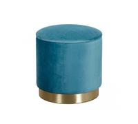 Magazzini Cosma S.P.A. POUF CONTENITORE ROTONDO IN VELLUTO ottanio POUF CONTENITORE ROTONDO IN VELLUTO ottanio