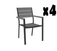 Magazzini Cosma S.P.A. Set 4 poltrone cervia impilabili antracite Set 4 POLTRONe CERVIA IMPILABILi ANTRACITE