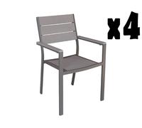 Magazzini Cosma S.P.A. Set 4 poltrone cervia impilabili taupe SET 4 POLTRONE CERVIA IMPILABILI TAUPE
