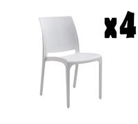 Magazzini Cosma S.P.A. Set 4 sedie volga, bianco Set 4 Sedie volga, bianco