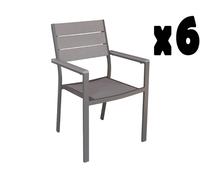 Magazzini Cosma S.P.A. Set 6 poltrone cervia impilabili taupe SET 6 POLTRONE CERVIA IMPILABILI TAUPE