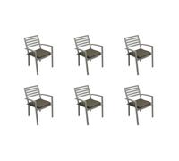 Magazzini Cosma S.P.A. SET 6 POLTRONE FORMENTERA CON CUSCINO IMPILABILI TORTORA SET 6 POLTRONE FORMENTERA CON CUSCINO IMPILABILI TORTORA