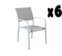 Magazzini Cosma S.P.A. Set 6 poltrone savannah impilabili bianco Set 6 Poltrone Savannah impilabili bianco