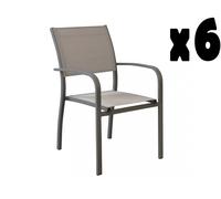 Magazzini Cosma S.P.A. Set 6 poltrone savannah impilabili taupe Set 6 Poltrone Savannah impilabili taupe