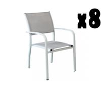 Magazzini Cosma S.P.A. Set 8 poltrone savannah impilabili bianco Set 8 Poltrone Savannah impilabili bianco