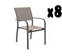 Magazzini Cosma S.P.A. Set 8 poltrone savannah impilabili taupe Set 8 Poltrone Savannah impilabili taupe