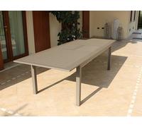 Magazzini Cosma S.P.A. Tavolo da giardino Cuba allungabile, alluminio taupe,220/280x100x75 cm Tavolo da giardino Cuba allungabile, alluminio taupe,220/280x100x75 cm