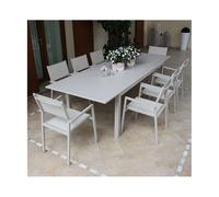 Magazzini Cosma S.P.A. Tavolo da giardino Cuba allungabile, alluminio tortora,150/210x90x75 cm Tavolo da giardino Cuba allungabile, alluminio tortora,150/210x90x75 cm