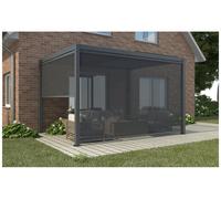 Magazzini Cosma S.P.A. Tenda laterale per pergola bioclimatica, lato da 4 mt, antracite Tenda laterale per pergola bioclimatica, lato da 4 mt, antracite
