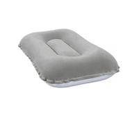 Magazzini GM Cuscino Gonfiabile, Cuscini Gonfiabili da Viaggio per Auto Treni Autobus Spiaggia Campeggio Escursioni, Morbido in Velluto Ottimo Relax (1, Grigio)