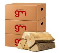 MagazziniGM,15Kg Legna Da Ardere essiccata sotto il 15% di umidità, pezzi da 25 Cm per Stufe Camini Barbecue Fuoco Riscaldamento (Legno di faggio, 45 Kg (3 pacchi))