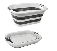 MagazziniGM Linea Compact Salvaspazio: Secchio,Catino, Bacinella, Cesto Portabiancheria Pieghevole in Silicone e Plastica,Secchiello Multiuso Casa, Campeggio (CATINO PIEGHEVOLE 26lt 55 x 40 x 24cm)