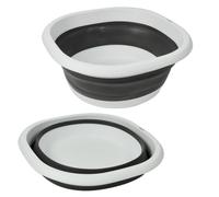 MagazziniGM Linea Compact Salvaspazio: Secchio, Catino, Bacinella, Cesto Portabiancheria Pieghevole in Silicone e Plastica, Secchiello Multiuso per Casa, Campeggio(CATINO PIEGHEVOLE 5lt-31X31X11cm)