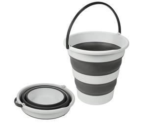 MagazziniGM Linea Compact Salvaspazio: Secchio, Catino, Bacinella, Cesto Portabiancheria Pieghevole in Silicone e Plastica, Secchiello Multiuso, Campeggio(SECCHIO PIEGHEVOLE 15lt-32,5X32,5X31cm)
