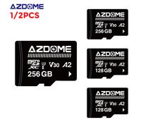 【Magazzino estero】 1/2PCS Scheda Micro SD originale AZDOME 256GB 128GB Scheda di memoria ad alta velocità per adattatori Dash Cam Classe 10 U3
