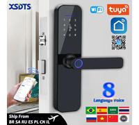 Magazzino locale, serratura elettronica intelligente Tuya Wifi esente da tasse con sblocco della chiave della Password della carta dell'impronta digitale biometrica single tongne-50