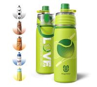 magcheer Borraccia termica da 600 ml con nebulizzatore spray per bambini | Acciaio inossidabile isolato sottovuoto, motivo 3D su entrambi i lati, maniglia per il trasporto, bocca larga, senza BPA