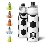 magcheer Borraccia termica da 600 ml con nebulizzatore spray per bambini | Acciaio inossidabile isolato sottovuoto, motivo 3D su entrambi i lati, maniglia per il trasporto, bocca larga, senza BPA