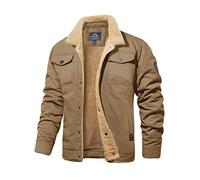 MAGCOMSEN Giacca Invernale da Uomo Giacca di Transizione Calda con Interno in Pile Giacca da Volo Antivento Giacca Bomber Cargo